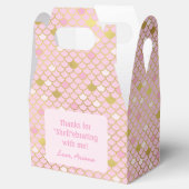 Roze en gouden zeemeermin Favor Box Bedankdoosjes (Geopend)