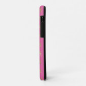 Roze en gouden zeepaardherhalingspatroon Case-Mate iPhone case (Achterkant/links)