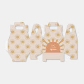 Roze en Gouden Zon Favor Box Bedankdoosjes (Uitgevouwen)