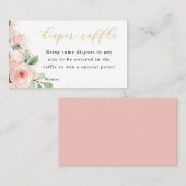Roze en goudflesjes Baby Diaper Raffle Ticket (Voorkant / Achterkant)