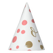 Roze en goudglitter First Birthday Petten Feesthoedjes (Links)