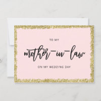 Roze en goudglitter Naar mijn moeder op een legale