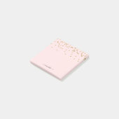 Roze en goudglitter post-it® notes (Schuin)