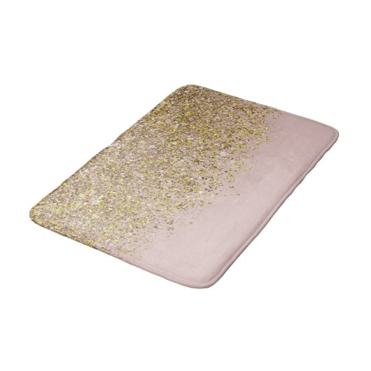 Roze en goudhoudende moderne slam uit China Badmat (Gekanteld)