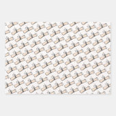 Roze en goudklasse van Afstuderen Inpakpapier Vel (Voorkant 3)