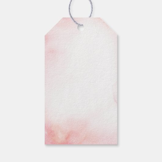 Roze en goudkleurige carrousel Dank u Label Cadeaulabel (Achterkant)