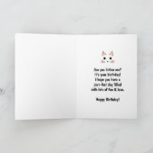 Roze en goudkleurige kat van afgelopen dag kaart (Binnen)