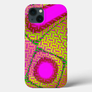 Roze en goudkleurige Psychedelic iPhone 13 Hoesje