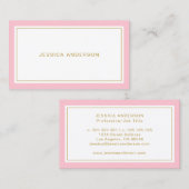 Roze en goudlegant visitekaartje (Voorkant / Achterkant)