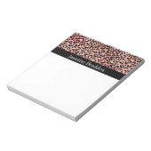 Roze en goudluipaard afdrukken notitieblok (Gedraaid)