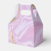 Roze en goudmarmer-gunstige doos bedankdoosjes (Voorkant Zijde)