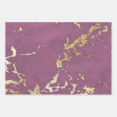 Roze en goudmarmer inpakpapier vel (Voorkant)