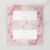 Roze en goudmarmer voor de bruiloft (Buitenkant ongevouwen)