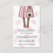 Roze en goudmeisjes Visitekaartje (Achterkant)