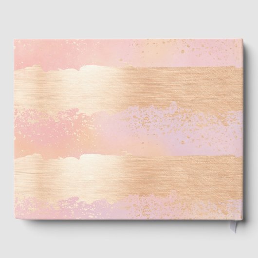 Roze en goudpenseelstreken Het gastboek van het hu Gastenboek (Achterkant)