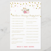 roze en goudpompoenen Baby shower (Voorkant)