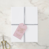 Roze en goudsuiker en specerijvijvers cadeaulabel (Met Touw)
