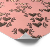 Roze en goudsuiker schedel en geluid poster (Hoek)