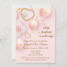 Roze en goudValentijn Baby shower