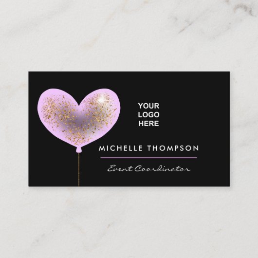 Roze en goudVisitekaartje Visitekaartje (Voorkant)