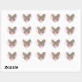 Roze en goudvlinder Stickers (Vel)