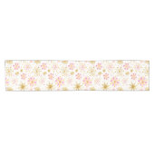 Roze en goudwintersopflakken korte tafelloper (Horizontaal)