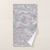 Roze en Grijs abstract Marmer Bad Handdoek (Handdoek)