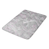 Roze en Grijs abstract Marmer Badmat (Gekanteld)
