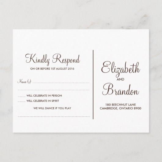 Roze en grijs | Cute Lovevogels Wedding RSVP Brief Uitnodiging Briefkaart (Achterkant)