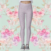 Roze en Grijs Luipaard Print Leggings
