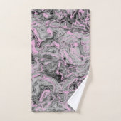 Roze en grijs Marmer abstract Bad Handdoek (Handdoek)