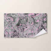 Roze en grijs Marmer abstract Bad Handdoek (Handdoek)