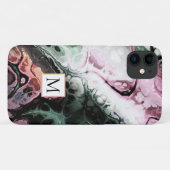 Roze en grijs marmeren stropdas kleurstof en monog Case-Mate iPhone case (Achterkant (horizontaal))