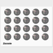 Roze en Grijs Mason Jar Wedding Favor Stickers (Vel)