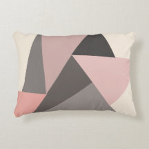 Roze en Grijs Mid-century Modern Geometrisch