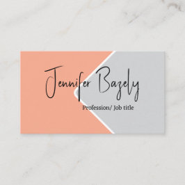 Roze en grijs minimalistisch Visitekaartje