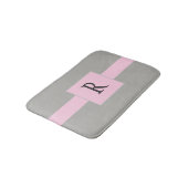  roze en grijs monogram badmat (Gekanteld)