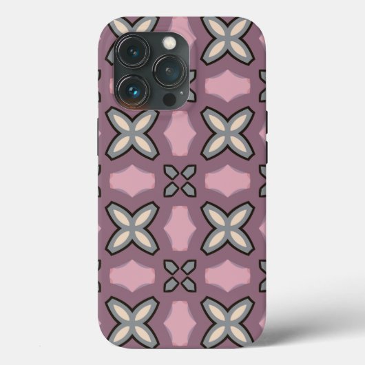 Roze en grijs patroonontwerp Case-Mate iPhone case (Achterkant)
