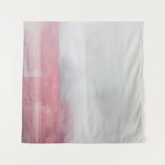 Roze en grijze Abstracte kunstschildering. Modern Wandkleed (Voorkant (horizontaal))