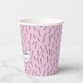 Roze en Grijze Ballon Meisjes 8e Verjaardag Party  Papieren Bekers (Links)