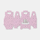 Roze en grijze ballonmeisjes 15e verjaardag bedankdoosjes (Uitgevouwen)