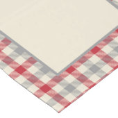 Roze en grijze boerderij medium tafelloper (Hoek)