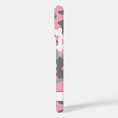 Roze en grijze camouflage gepersonaliseerd Case-Mate iPhone case (Achterkant / Links)