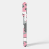 Roze en grijze camouflage gepersonaliseerd Case-Mate iPhone case (Achterkant / Links)