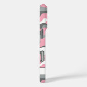 Roze en grijze camouflage gepersonaliseerd Case-Mate iPhone case (Achterkant / Rechts)