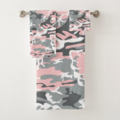Roze en grijze camouflage, Militair, Leger Bad Handdoek (Insitu)