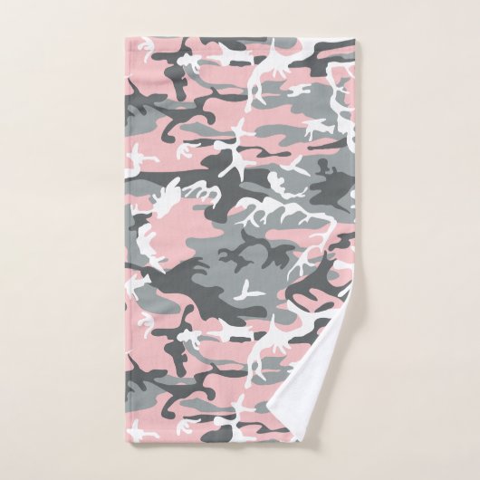 Roze en grijze camouflage, Militair, Leger Bad Handdoek (Handdoek)