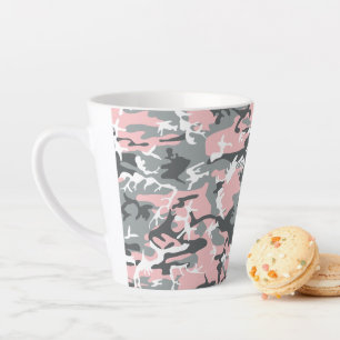 Roze en grijze camouflage, Militair, Leger Latte Mok