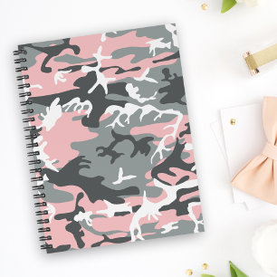 Roze en grijze camouflage, Militair, Leger Notitieboek