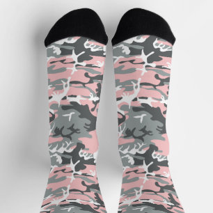 Roze en grijze camouflage, Militair, Leger Sokken